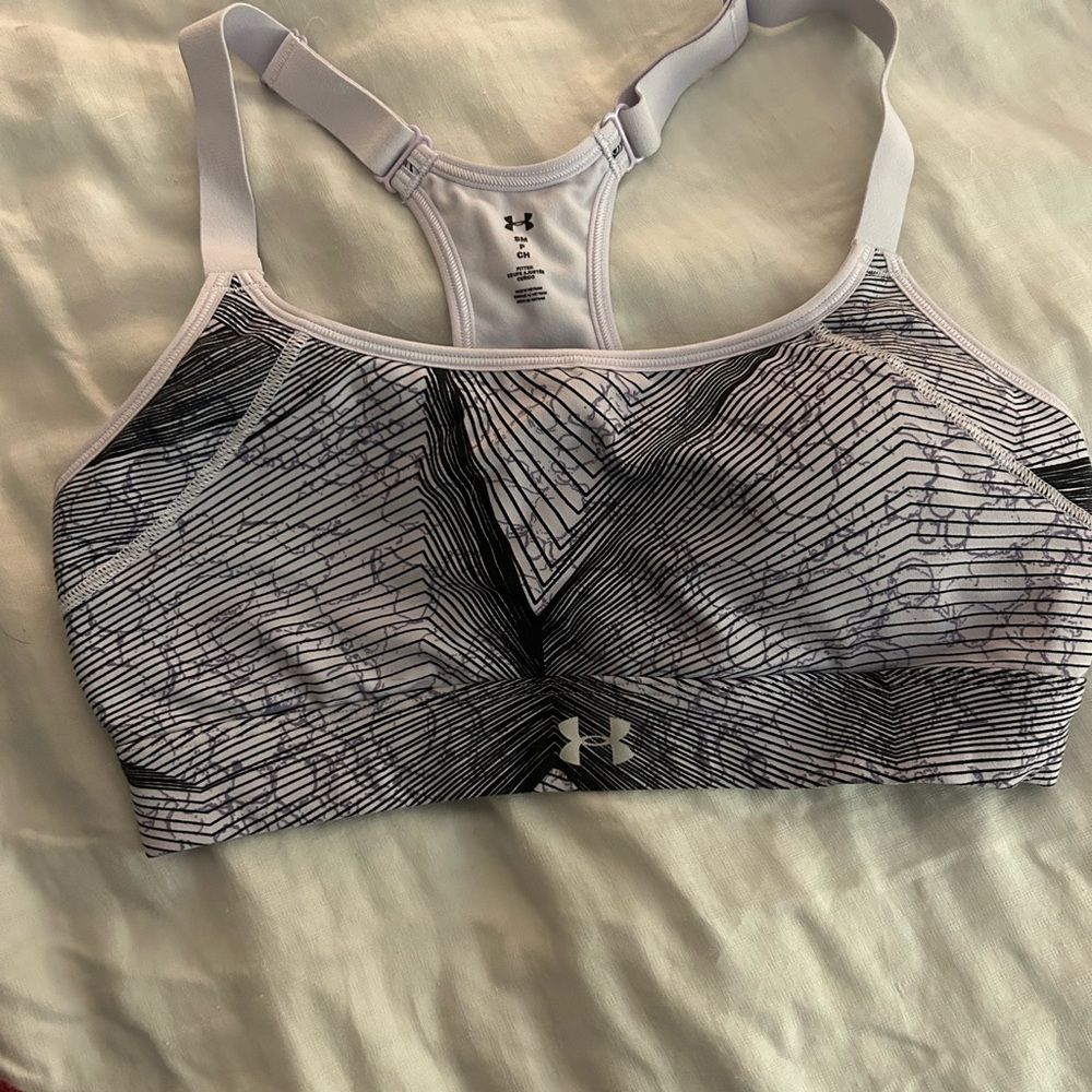 Under Armour Black and purple  Sports Bra with Racerback Design